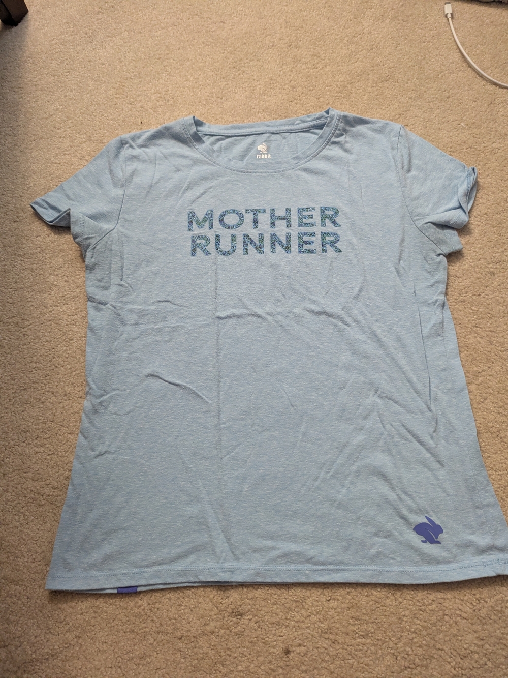 Rabbit "Mother Runner" Short-Sleeve Tee - Light Blue